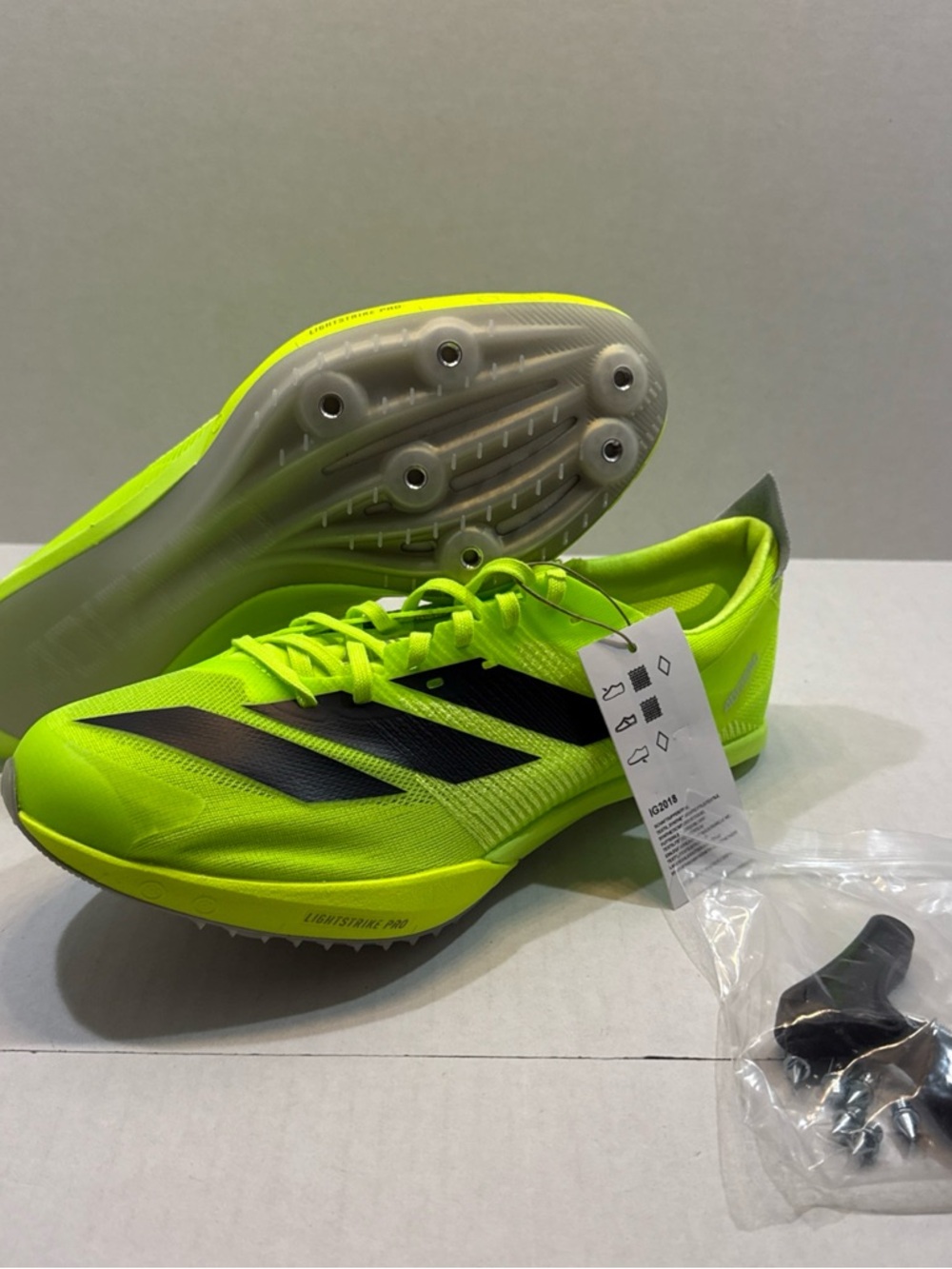 Adidas Adizero Finesse Track Spikes IG2018 Lucid Lemon Black Men's Size 8